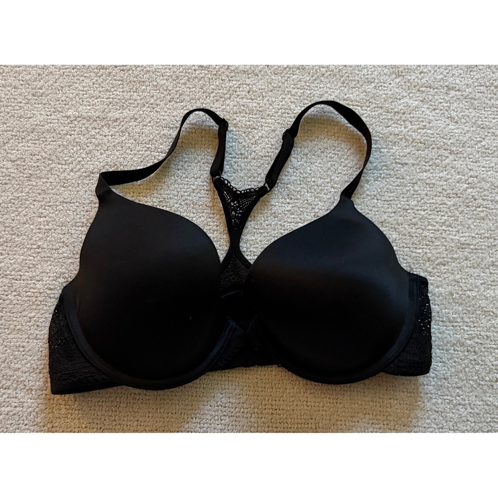 Maidenform Black Lace Racerback Front Close Bra 36C 713 350 BK